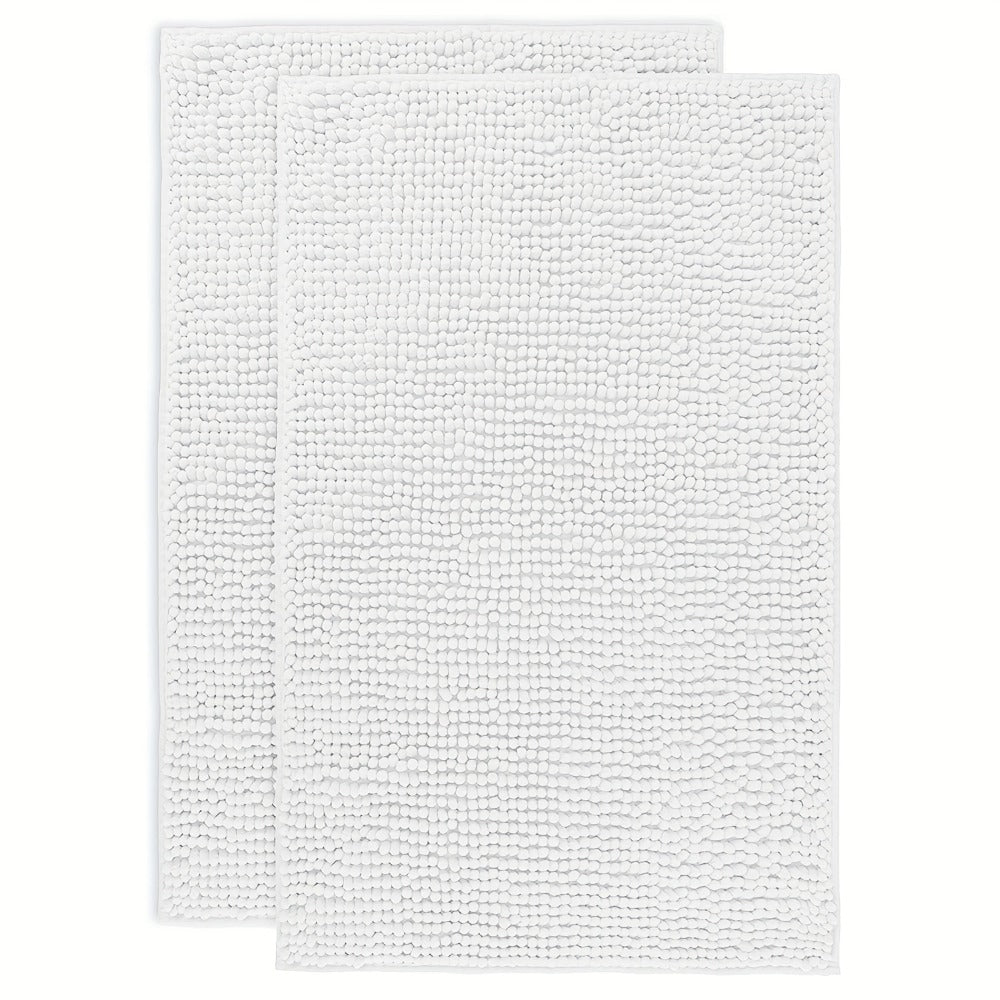 Chenille Bath Rug Extra Thick Bathroom Mat, Multiple Sizes & Colors for Entryways, Bedrooms and Living Spaces