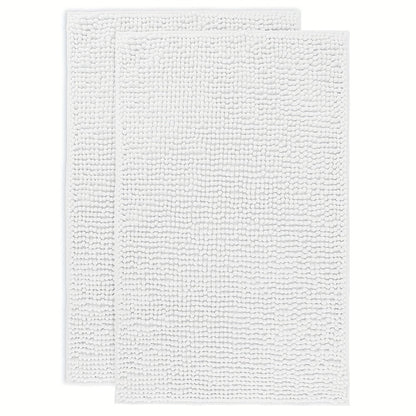 Chenille Bath Rug Extra Thick Bathroom Mat, Multiple Sizes & Colors for Entryways, Bedrooms and Living Spaces