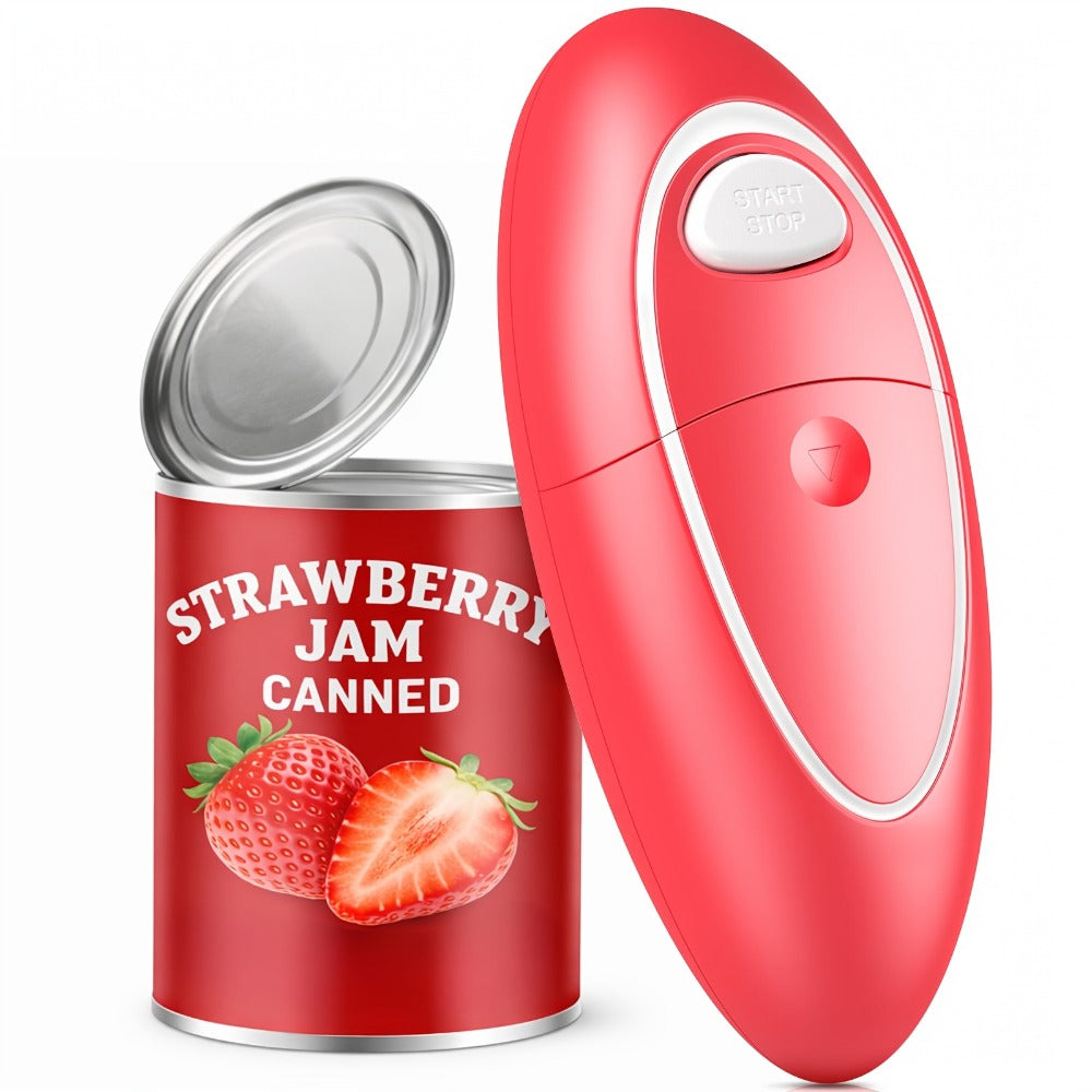 Electric Can Opener One-Touch Automatic – Smooth Edge Battery Operated Handheld Opener for All Can Sizes, Best Kitchen Gadget for Seniors