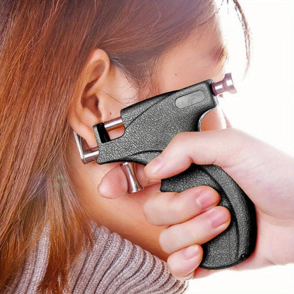 Professional Ear Piercing Kit - 36pcs CZ Diamond & Stainless Steel Stud Earrings with Reusable Piercing Gun