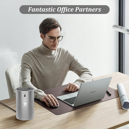 Waterless Essential Oil Diffuser with Four Mist Levels, 1–6 Hour Timer and Silver or Black Oil Bundles