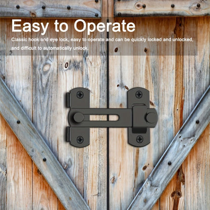Stainless Steel Door Bolt Lock 180° Flip Latch for Entryways, Bedrooms and Living Spaces, with the Listed Configuration