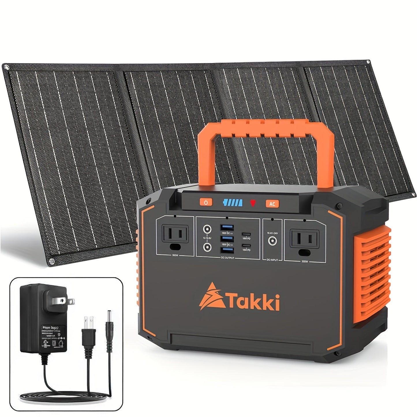 Portable Solar Generator Power Station 88.8Wh / 240Wh – 24000mAh, AC DC USB Ports, LiFePO4 Battery, for Camping RV CPAP Laptop Fan Emergency