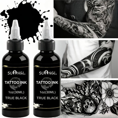 Tattoo Ink Black and White 1.01oz Bottle Options with Single, Two-Bottle and Mixed Color Sets