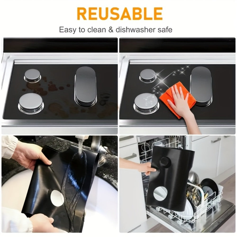 Gas Stove Burner Cover Mat Non-Stick Reusable Stove Top Protector for LG 30-Inch Gas Stove, Oil-Resistant High-Temp Safe