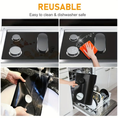 Gas Stove Burner Cover Mat Non-Stick Reusable Stove Top Protector for LG 30-Inch Gas Stove, Oil-Resistant High-Temp Safe