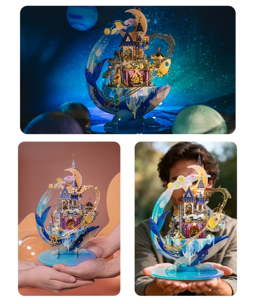 3D Metal Model Kit MU Star Playground, Handcrafted Garden Scene DIY Puzzle for Teens & Adults Ages 14+