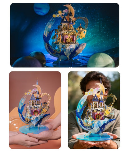 3D Metal Model Kit MU Star Playground, Handcrafted Garden Scene DIY Puzzle for Teens & Adults Ages 14+