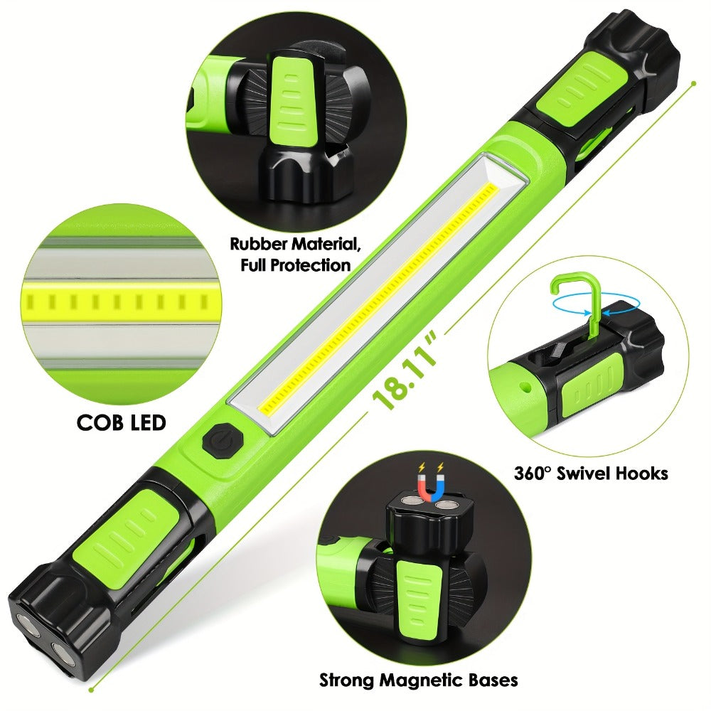 LED Work Light 2500LM Rechargeable Magnetic Underhood Inspection Light with 5200mAh Battery & Hooks