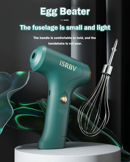 Cordless Electric Hand Mixer Mini USB Rechargeable Whisk Beater 1500RPM for Whipping Cream for Home Cooking, Dining and Outdoor Meals