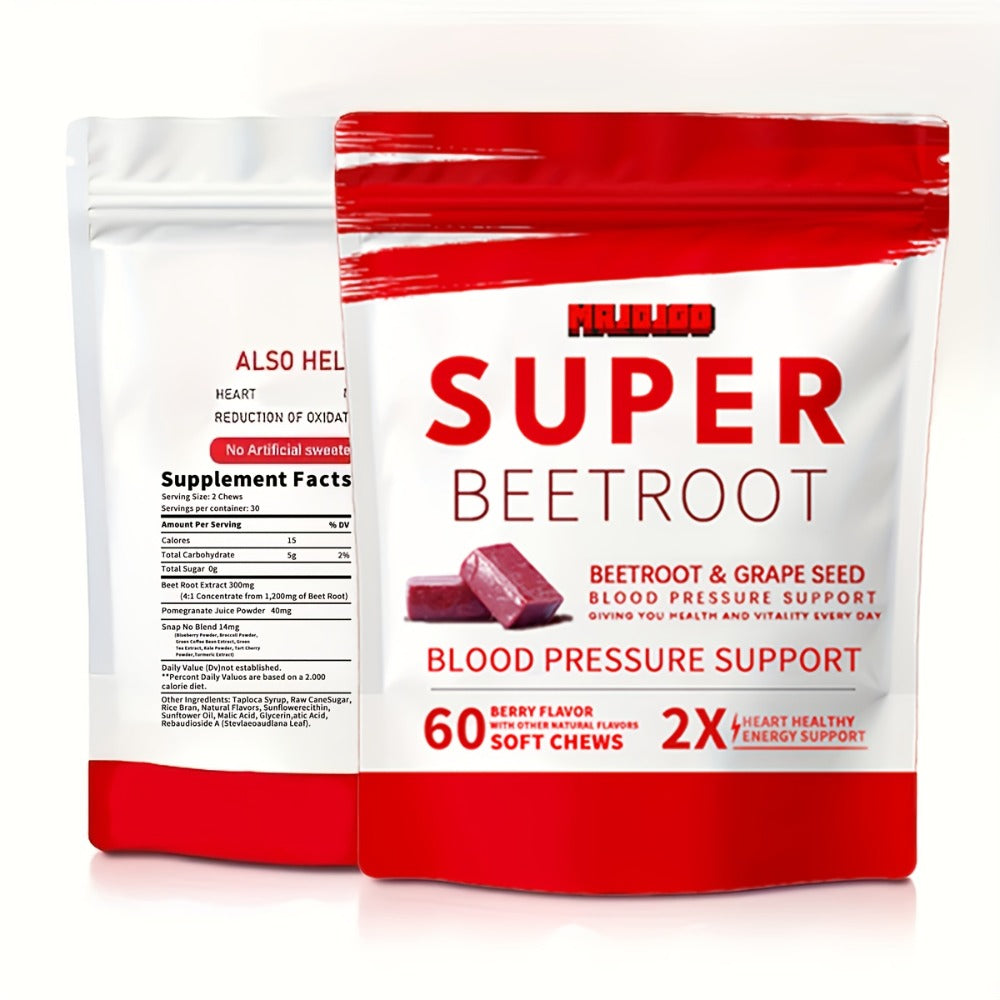 Beetroot Gummies Chewable Supplement with Beetroot Powder Vitamins Minerals & Antioxidants for Bath Time, Home Spa and Personal Care