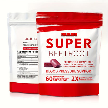 Beetroot Gummies Chewable Supplement with Beetroot Powder Vitamins Minerals & Antioxidants for Bath Time, Home Spa and Personal Care