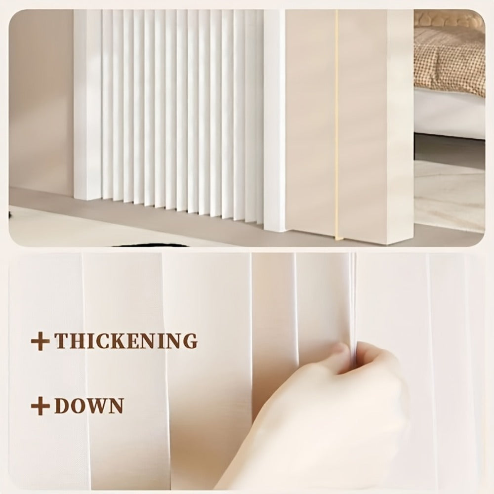 Magnetic Room Divider Curtain Doorway – Rodless Bohemian Striped Door Curtain, 210GSM Thickened Polyester