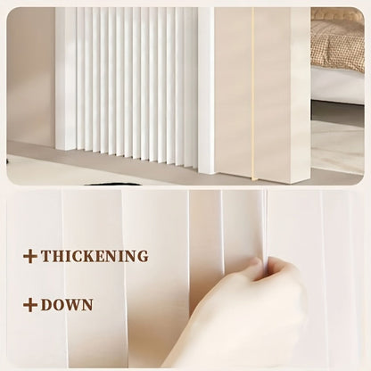 Magnetic Room Divider Curtain Doorway – Rodless Bohemian Striped Door Curtain, 210GSM Thickened Polyester