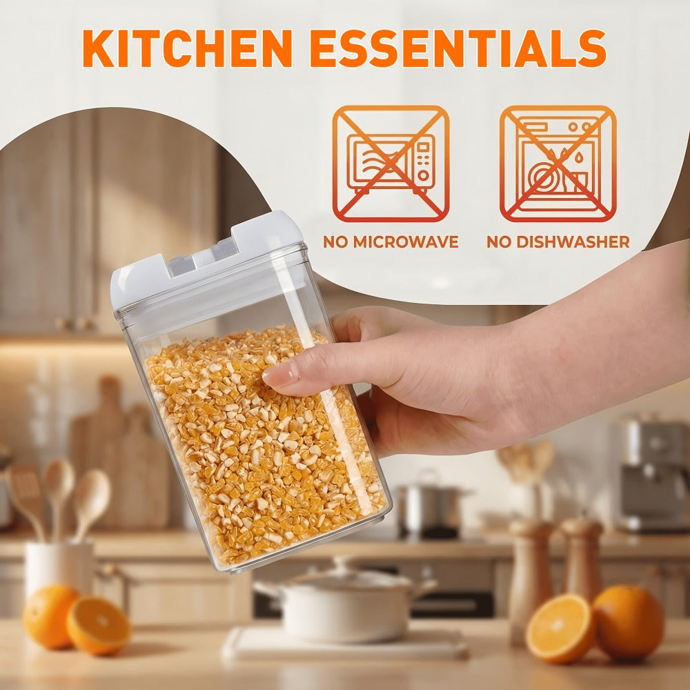 Plastic Food Storage Containers with Lids – Leak Proof Airtight Kitchen Organizer Set for Home Cooking, Dining and Outdoor Meals
