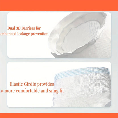 Disposable Incontinence Underwear for Seniors, High Absorbency Leak-Proof Pull-On Briefs, Ultra-Thin Breathable Cotton for Men & Women