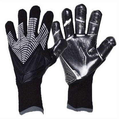 Silicone Grip Goalkeeper Gloves with Superior Traction – Available in 6 Colors & 5 Sizes, Professional Soccer & Rugby Goalie Gloves for Men