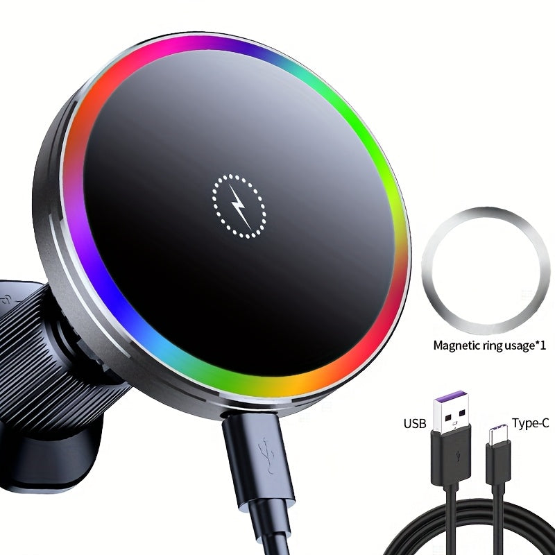 MagSafe Car Wireless Charger for iPhone 12-16 – Magnetic Air Vent Mount with Dual Cooling Fans, Qi1 Fast Charging