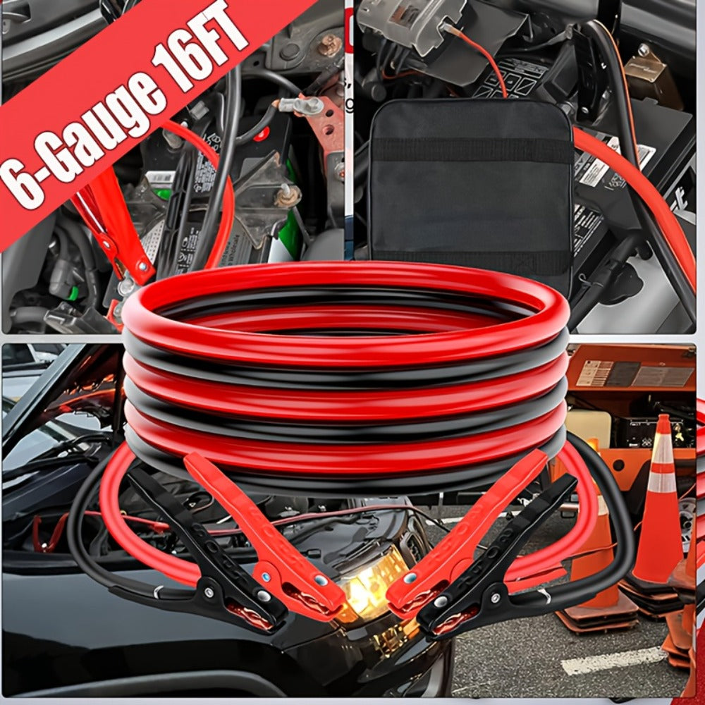Heavy Duty Jumper Cables 600A CCA – Thickened Booster Cables with Carrying Bag for Pickup Truck, RV, Van & SUV