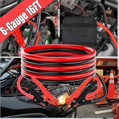 Heavy Duty Jumper Cables 600A CCA – Thickened Booster Cables with Carrying Bag for Pickup Truck, RV, Van & SUV