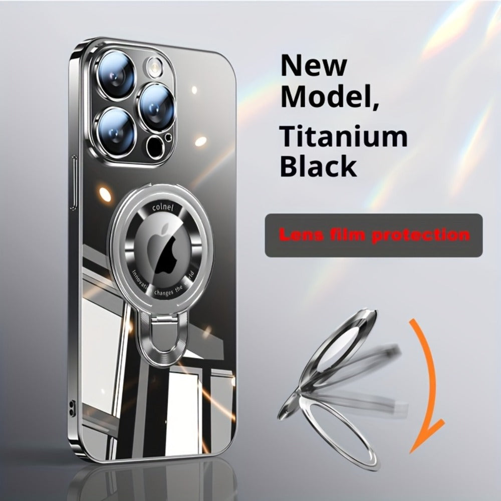 Phone Case U-Shield Kickstand with Clear PC Back and TPU Bumper for Selected iPhone Model and Color Options