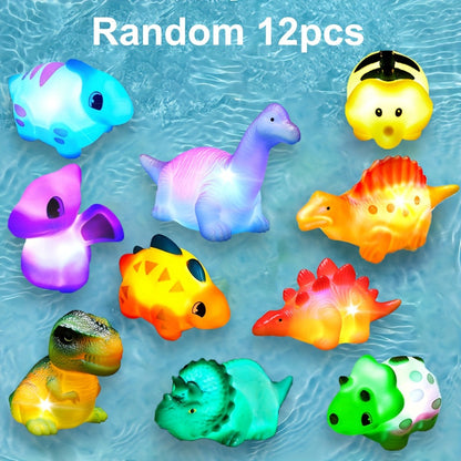 Water-Activated Light-Up Floating Bath Toy Sets in Animal, Marine and Colorful Assortments, 2 to 12 Pieces