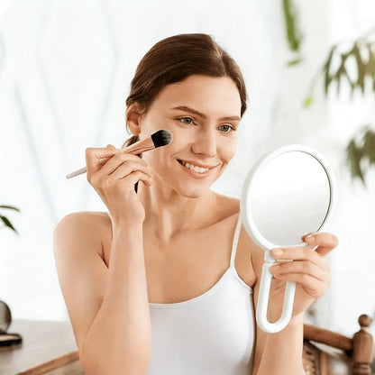 Handheld Magnifying Mirror 85X High Magnification for Makeup – 360° Adjustable Handle, Dual Sided 1X 80X, Colorful Border Compact Portable