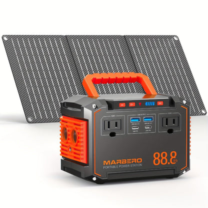 Portable Power Station 88.8Wh, 111Wh or 237Wh with AC, USB-C, USB-A, DC and Solar Panel Options