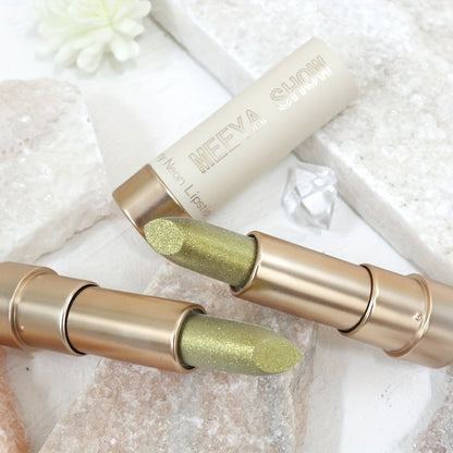 Sparkling Golden Brown Glitter Lipstick Set 3 Pcs, for Makeup, Travel and Everyday Vanity Use