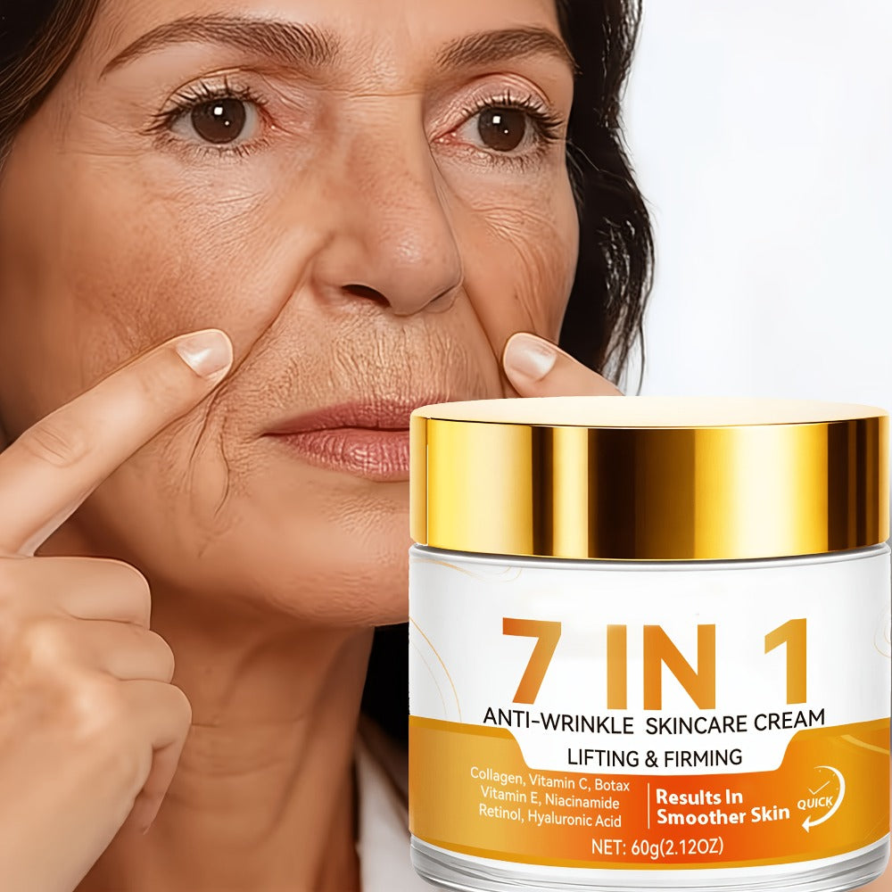 Face Cream 7-in-1 Collagen and Hyaluronic Acid Formula with Lightweight, Fast-Absorbing Texture