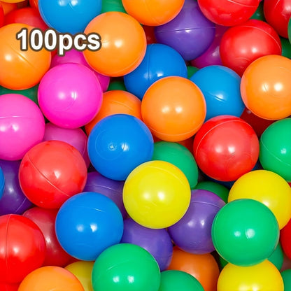 Colorful Plastic Ball Pit Balls for Kids, 100 or 200pcs Vibrant Mixed Color Balls for Ball Pools