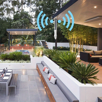 WAVLINK N300 Outdoor PoE WiFi Access Point 300Mbps - 2x7dBi Antennas 150m Range, AP Router Repeater 4-in-1 Modes
