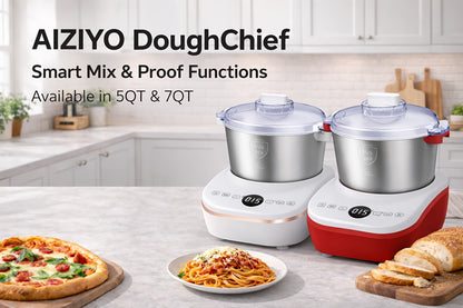 Electric Dough Maker 7Qt with Fermentation Function - 250W Dough Kneading Machine, 304 Stainless Steel Bowl