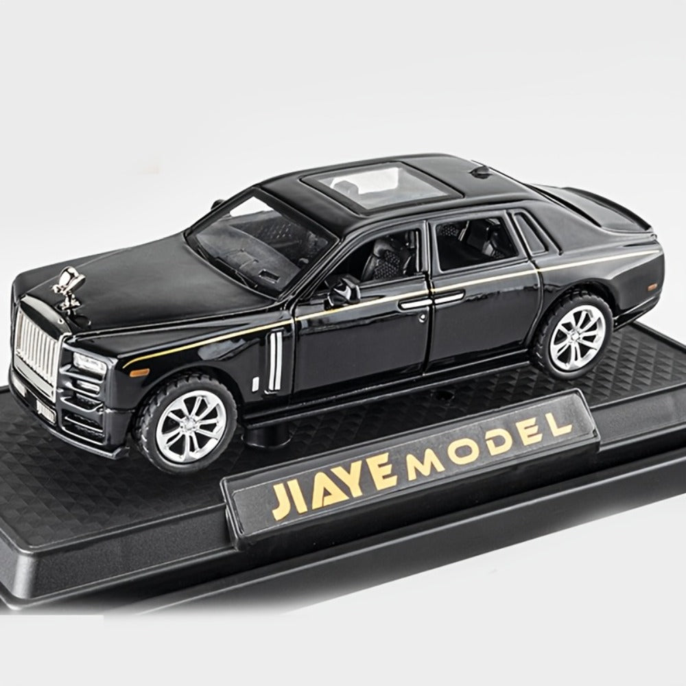 1:36 Scale Phantom Alloy Die-Cast Car Model with Openable Doors, Collectible Display Static Car Desktop Decoration