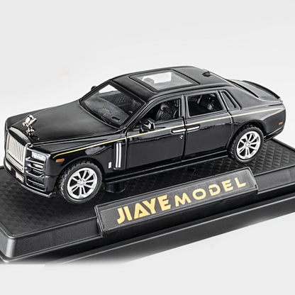 1:36 Scale Phantom Alloy Die-Cast Car Model with Openable Doors, Collectible Display Static Car Desktop Decoration