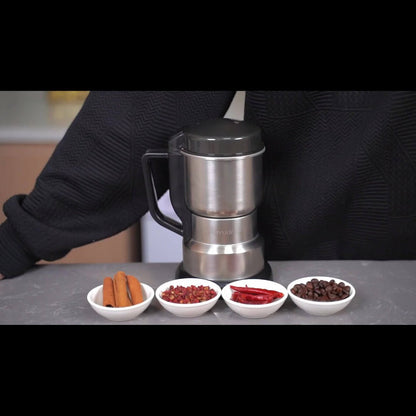 Coffee Bean Grinder 300W 8-Blade Stainless Steel 400g 14oz Large Up to 36 Cups 10-Second for Entryways, Bedrooms and Living Spaces