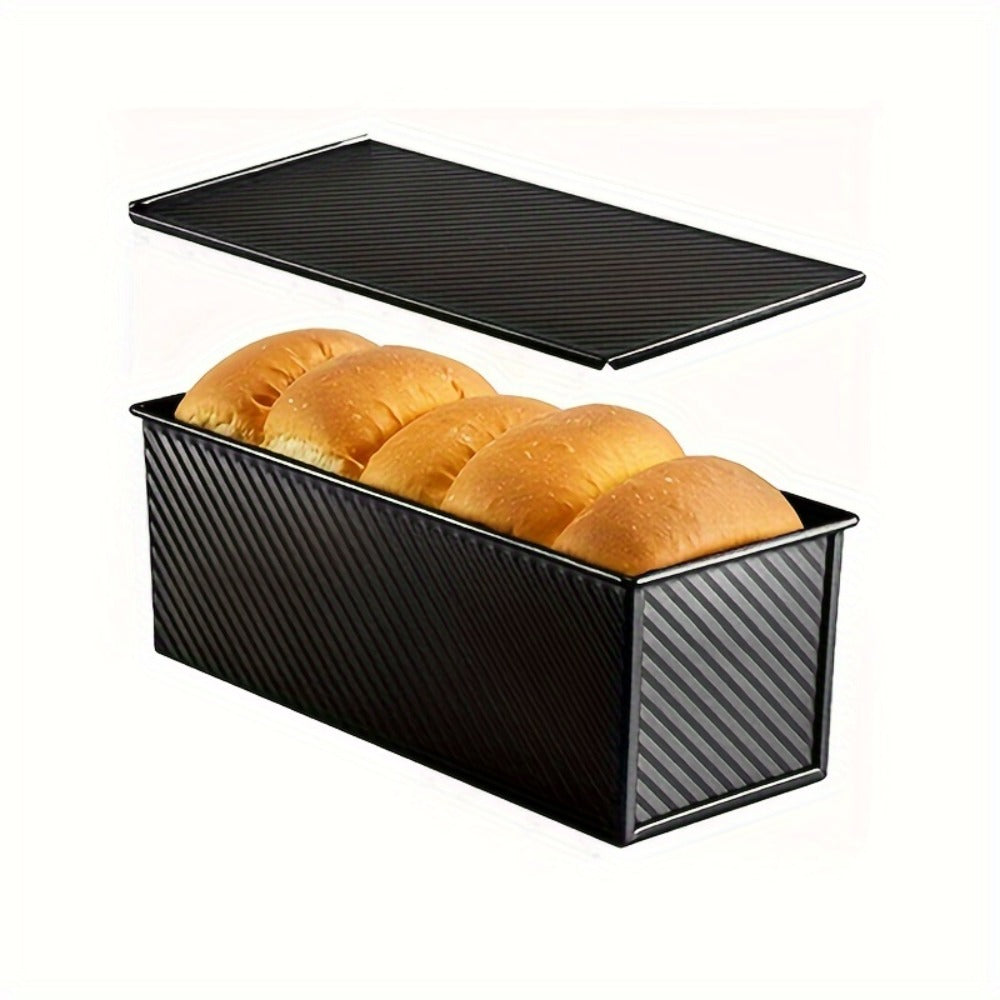 Pullman Loaf Pan with Lid, Extra Large 12.3x4.7x4.3 Inch Sandwich Bread Pan with Vent Holes