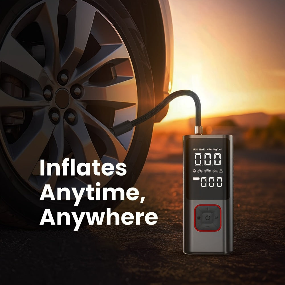 Portable Tire Inflator Air Compressor - 160 PSI 20000mAh Cordless Tire Pump 4X Faster with LED Light for Car