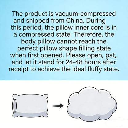 Memory Foam Body Pillow for Side Sleepers 51 Inch, Cooling Long Pillow with Breathable Polyester Cover, Firm Support Full Body Pillow