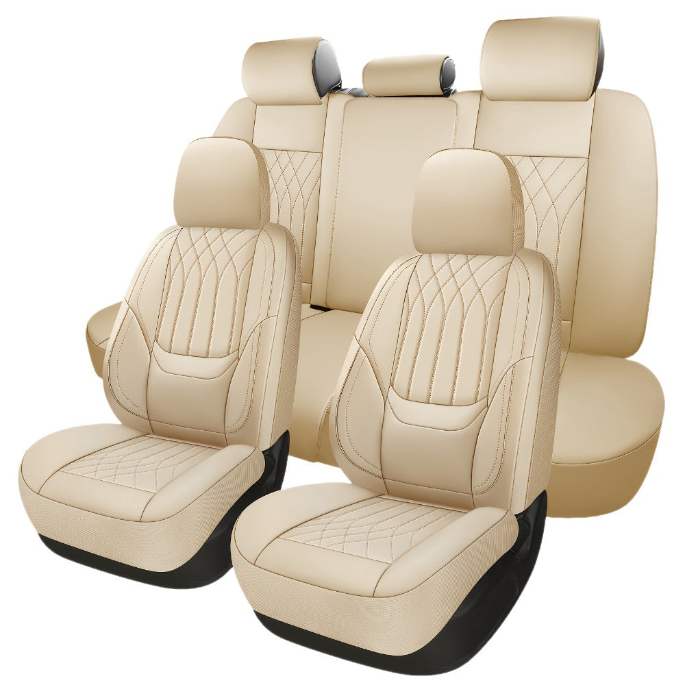 Car Seat Covers PU Leather Full-Coverage Set with Two-Front or Five-Seat Configuration Options