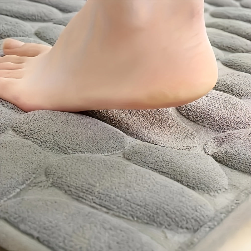 Memory Foam Bathroom Rug Set 5pcs – Non-Slip Absorbent Bath Mat Set for Sink Bathtub Shower Toilet, Machine Washable, Soft Plush Floor Mats