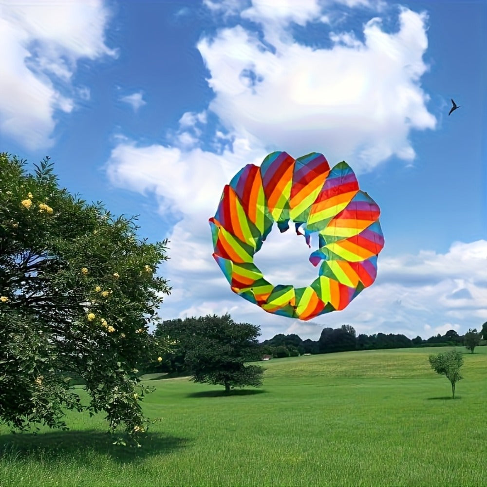 Rotating Lotus Tail Kite 3D Flower Basket Iridescent Kite for Kids Adults with the Listed Color, Size or Set Options for Everyday Use