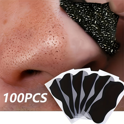 Charcoal Nose Strips 100pcs, Deep Pore Cleansing Blackhead Remover Strips for Nose for Entryways, Bedrooms and Living Spaces