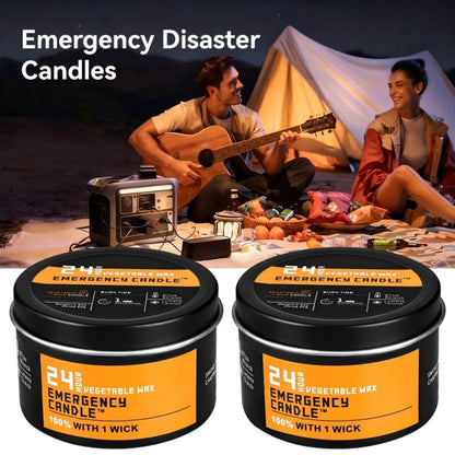 Emergency Soy Wax Candles Long Burning, 4 or 6 Pack Unscented Single-Wick Candles in Golden Tin for Power Outages