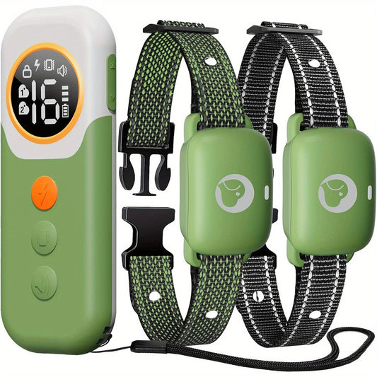 Dog Training Collar Remote Set with 2600-Foot Range, Beep, Vibration and Static Modes for One or Two Receivers