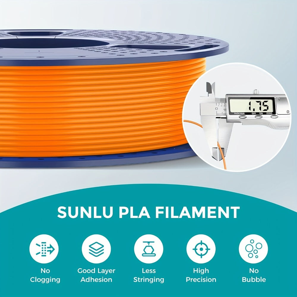 PLA Filament 8-Color Bundle 8x250g 1.75mm High Toughness – Vacuum Packed 3D Printer Filament Set 2kg | White Red Orange Yellow Green Blue