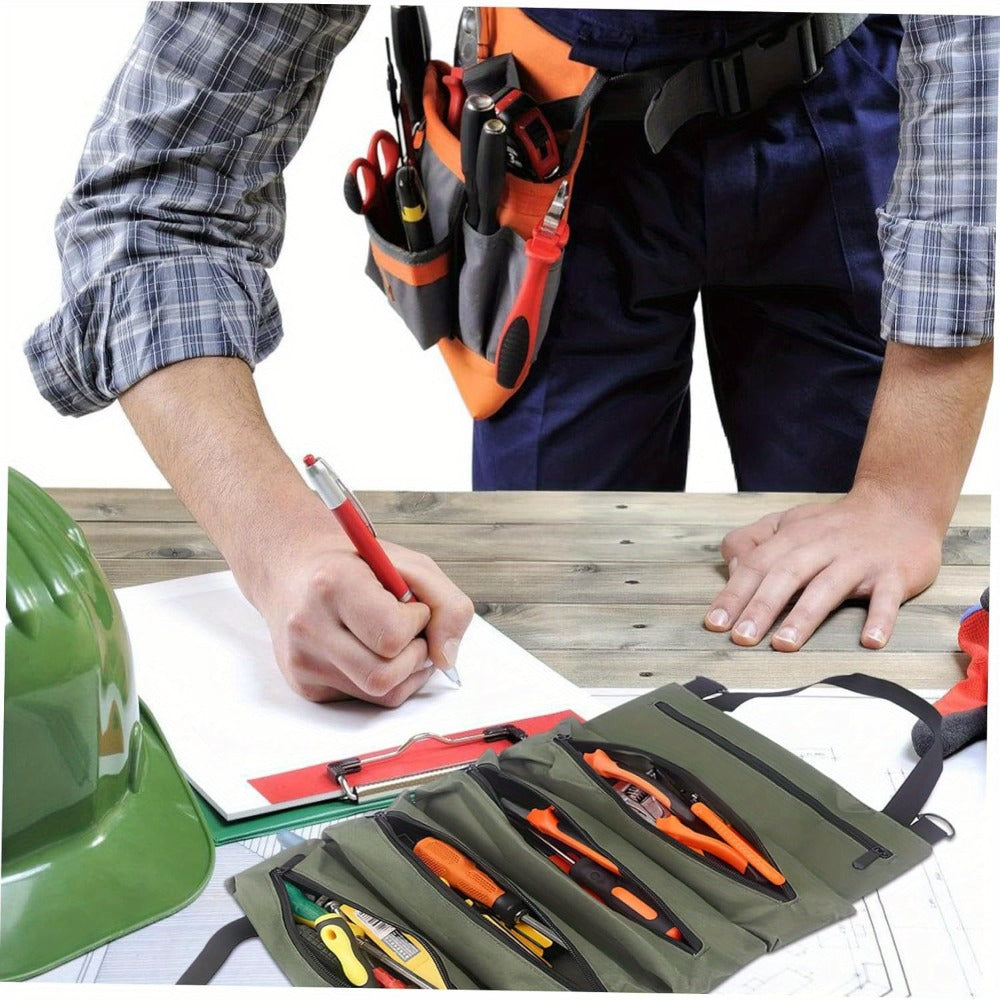 Collapsible Tool Bag Organizer for Hardware Storage | Foldable Tool Kit Bag for Carpentry Electricians Automotive Repairs Outdoor | Portable