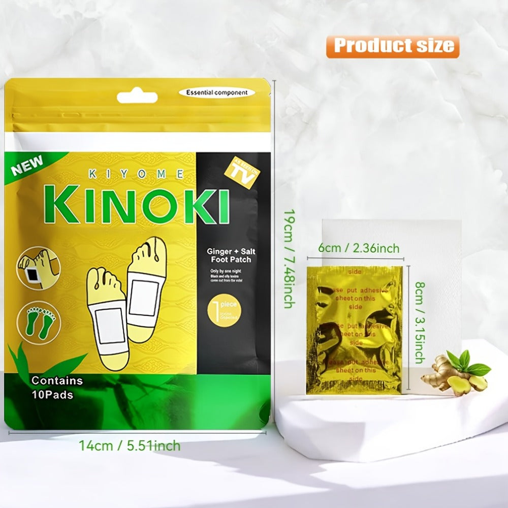 Foot Detox Pads 30 Pack Bamboo Vinegar Ginger Powder Natural Plant Ingredient Deep Cleansing Moisturizing Patches