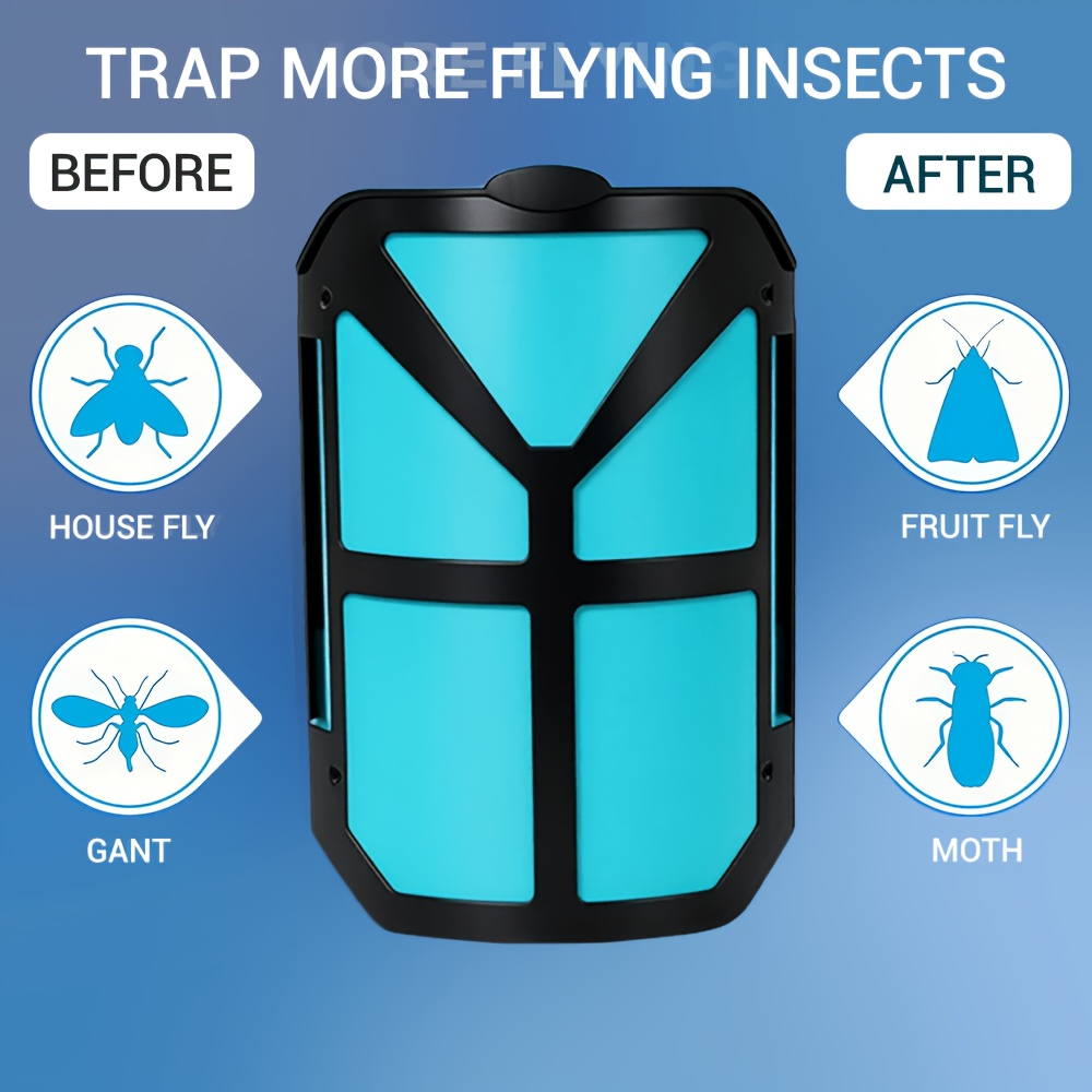 Mosquito Trap Indoor Electric Insect Catcher with Replacement Lure Refill Core for Home Bedroom Kitchen Fruit Fly Flying Bug Trap Device