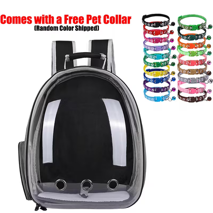 Cat Carrier Backpack Transparent Space Capsule – Portable Breathable Pet Travel Bag for Cats & Small Dogs